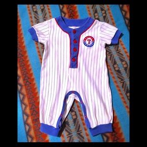 Texas Rangers Jumper, Baseball Bodysuit 6/9 months